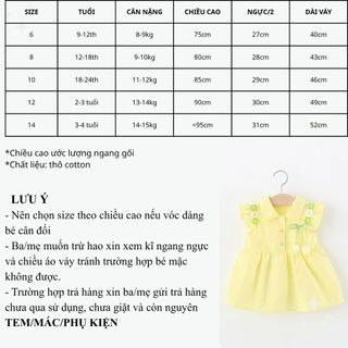 Váy bé gái dáng xòe cổ áo sơ mi hoa tullip thời trang trẻ em phong cách Hàn D1337 Bí Ngô Nhỏ