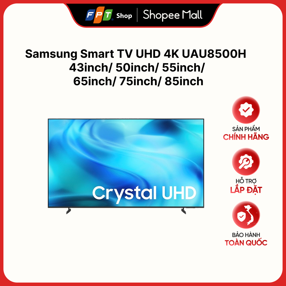 Samsung Smart TV UHD 4K UAU8500H  43inch/ 50inch/ 55inch/  65inch/ 75inch/ 85inch