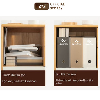 Khay Nhựa Đựng Tài Liệu Để Bàn LoviOffice 2595 - Kệ Đa Năng Tổ Chức Sách Vở, Đồ Dùng Văn Phòng Gọn Gàng