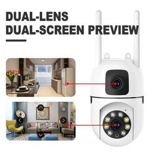 V380 Pro Camera Wifi 2 Mắt giám sát Ngoài 8MP Siêu Né Đàm Thoại 2 Chiều, Có Đèn, Báo Động,Dây mở rộng quà tặng