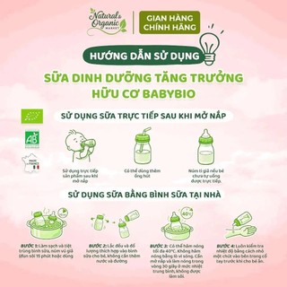 Lốc 6 Chai Sữa Dinh Dưỡng Tăng Trưởng Hữu Cơ Babybio 250ml Cho Bé 10-36 Tháng Tuổi - Natural Market