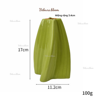 Lọ Hoa Nhựa Giả Sứ Giọt Nước Cách Điệu Velours.bloom – Bình Cắm Hoa Tối Giản Bắc Âu Decor Bàn Làm Việc Phòng Khách