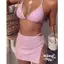Set Bikini 3 Món "Kẹo Ngọt" Hồng Chấm Bi Đi Biển Mùa Hè