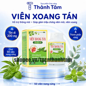 Viên Xoang Tán Roxtech thảo dược giúp giảm viêm xoang, viêm mũi dị ứng - 50 viên