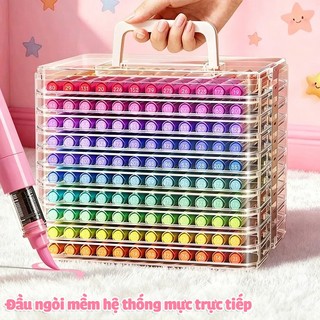 Màu Acrylic Marker Set 12/24/36/48 Màu Sắc Rực Rỡ, Dụng Cụ Học Tập Cho Bé Học Sinh Tranh Vẽ Đa Năng