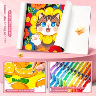 Màu Acrylic Marker Set 12/24/36/48 Màu Sắc Rực Rỡ, Dụng Cụ Học Tập Cho Bé Học Sinh Tranh Vẽ Đa Năng