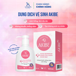 Dung Dịch Vệ Sinh Nữ Hàng Ngày Akibe BioLG Dịu Nhẹ, Khử Mùi, Vệ Sinh Vùng Kín 120ml