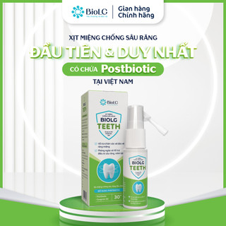 Xịt Vi Sinh BioLG Teeth Cho Bé Hỗ Trợ Chăm Sóc Răng Miệng, Hơi Thở Thơm Mát 30ml