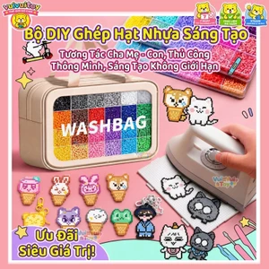 【Hàng có sẵn】Combo Hạt Xếp Perler Đầy Đủ Màu - Đồ Chơi DIY Sáng Tạo Cho Bé, Kèm Bàn Ủi & Hướng Dẫn