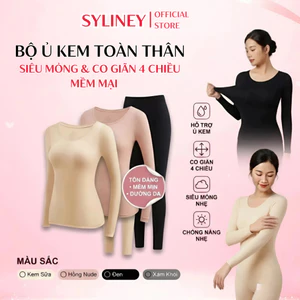 Bộ Ủ Kem Toàn Thân Nữ Siêu Mỏng Co Giãn 4 Chiều Chống Nắng Nhẹ Mặc Ngủ Dưỡng Da Syliney - SETB