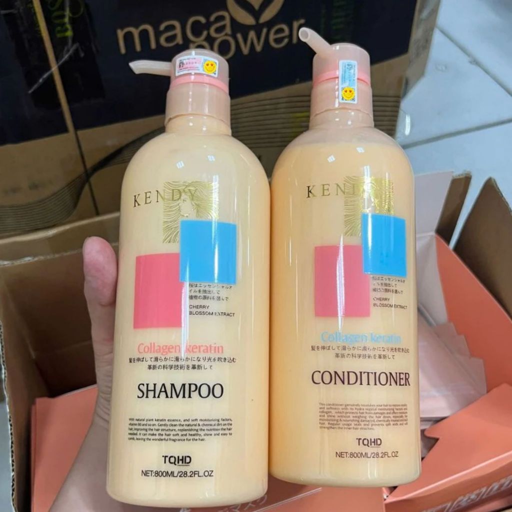 Dầu Gội Xả Dưỡng Sinh KENDY 800ml | Dưỡng Tóc Mềm Mượt, Giảm Rụng, Ngăn Ngừa Tóc Bạc Sớm
