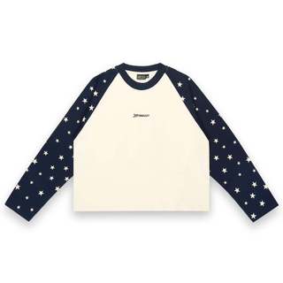 ÁO SWE STARFALL BOXY L/S TEE - NAVY/CREAM