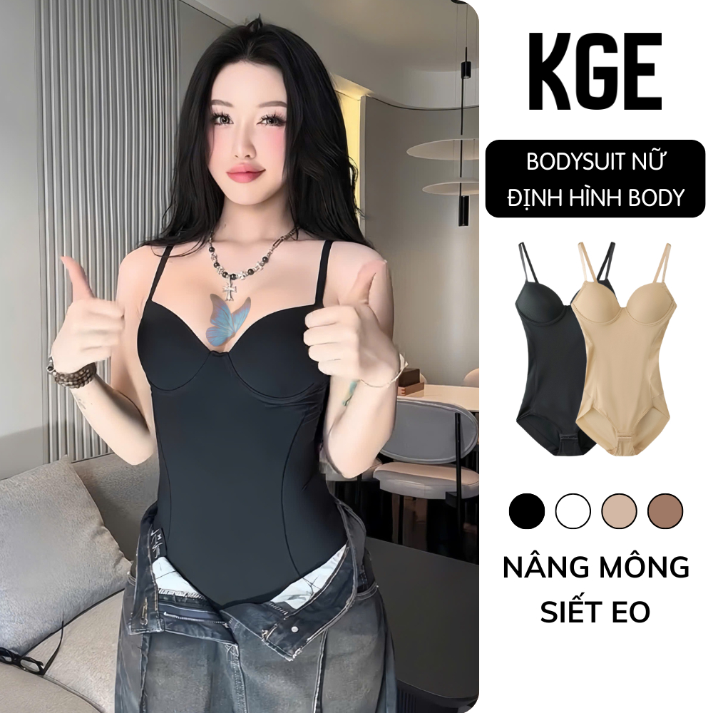 Áo Bodysuit Nữ Định Hình Body Nâng Ngực Siết Eo, Body Suit Nữ Có Mút Ngực Mỏng Nhẹ Thoáng Khí 19624