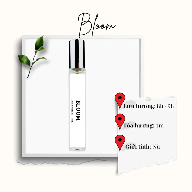 Nước hoa nữ Bloom EDP hương hoa cỏ Hoa thơm ngát, quyến rũ