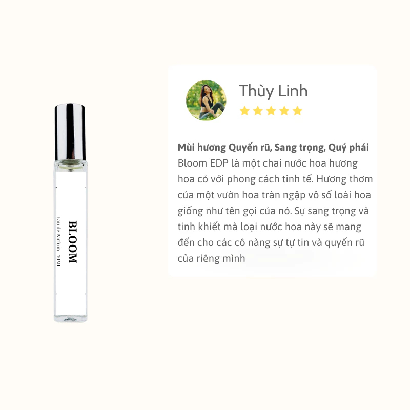 Nước hoa nữ Bloom EDP hương hoa cỏ Hoa thơm ngát, quyến rũ
