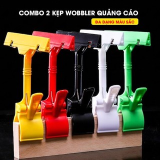 Combo 2 Kẹp wobbler quảng cáo, kẹp nhựa bảng sale, kẹp bảng giá cho cửa hàng siêu thị - Nhiều màu sắc