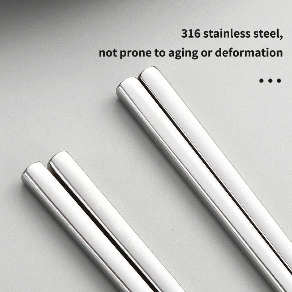 Hộp 10 đôi đũa inox316 OYATTON - O416