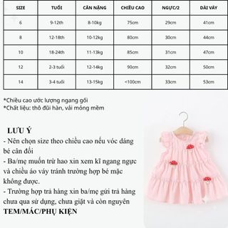 Váy xòe chữ A tay cánh tiên phối nấm bông thời trang trẻ em phong cách Hàn D1333 Bí Ngô Nhỏ