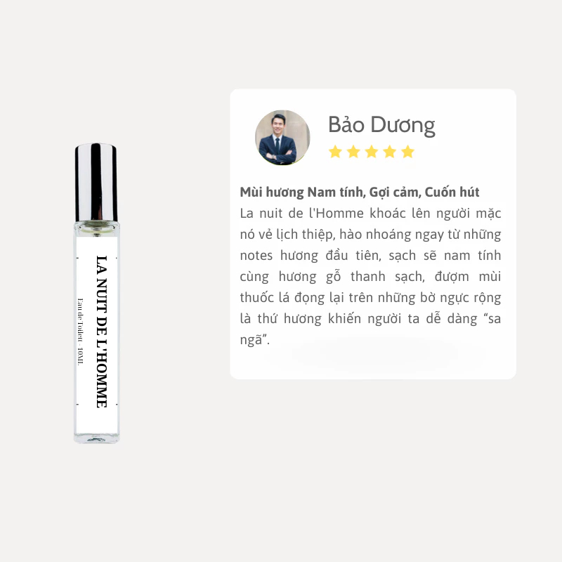 Nước hoa nam La Nuit De L'Homme EDT hương nam tính, Gợi cảm, Cuốn hút