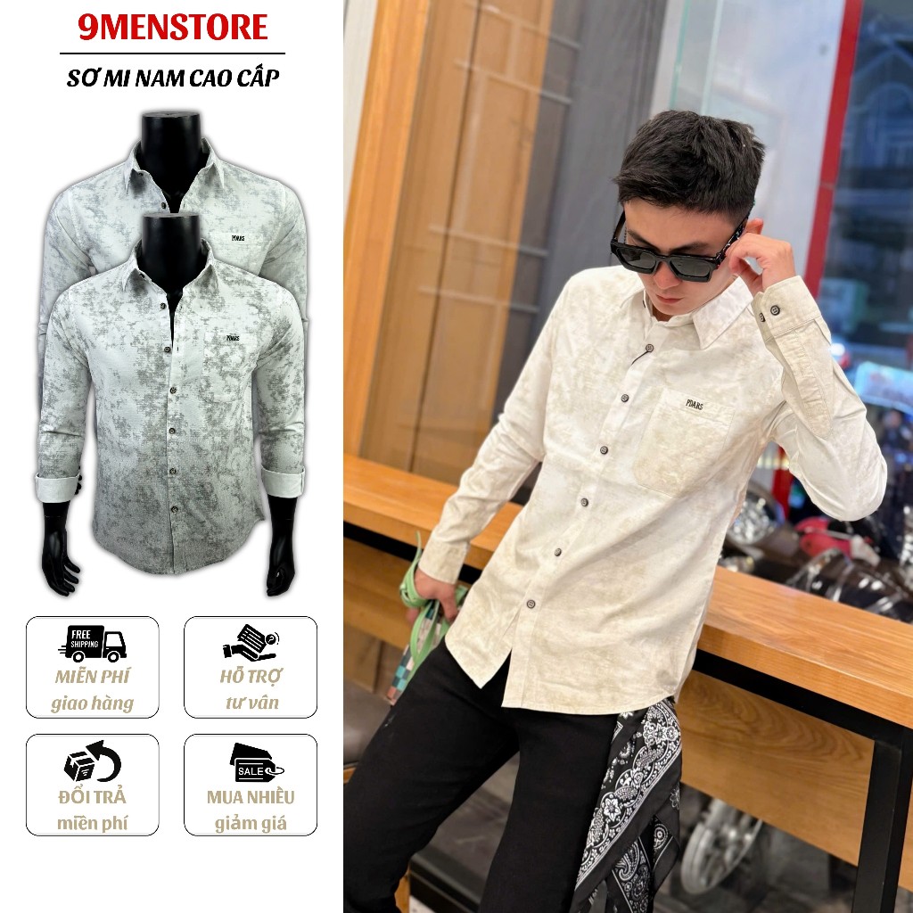 Sơ Mi Nam Vải Cotton Wash Hàn Quốc Cao Cấp Thấm Hút Mồ Hôi Sang Trọng 06