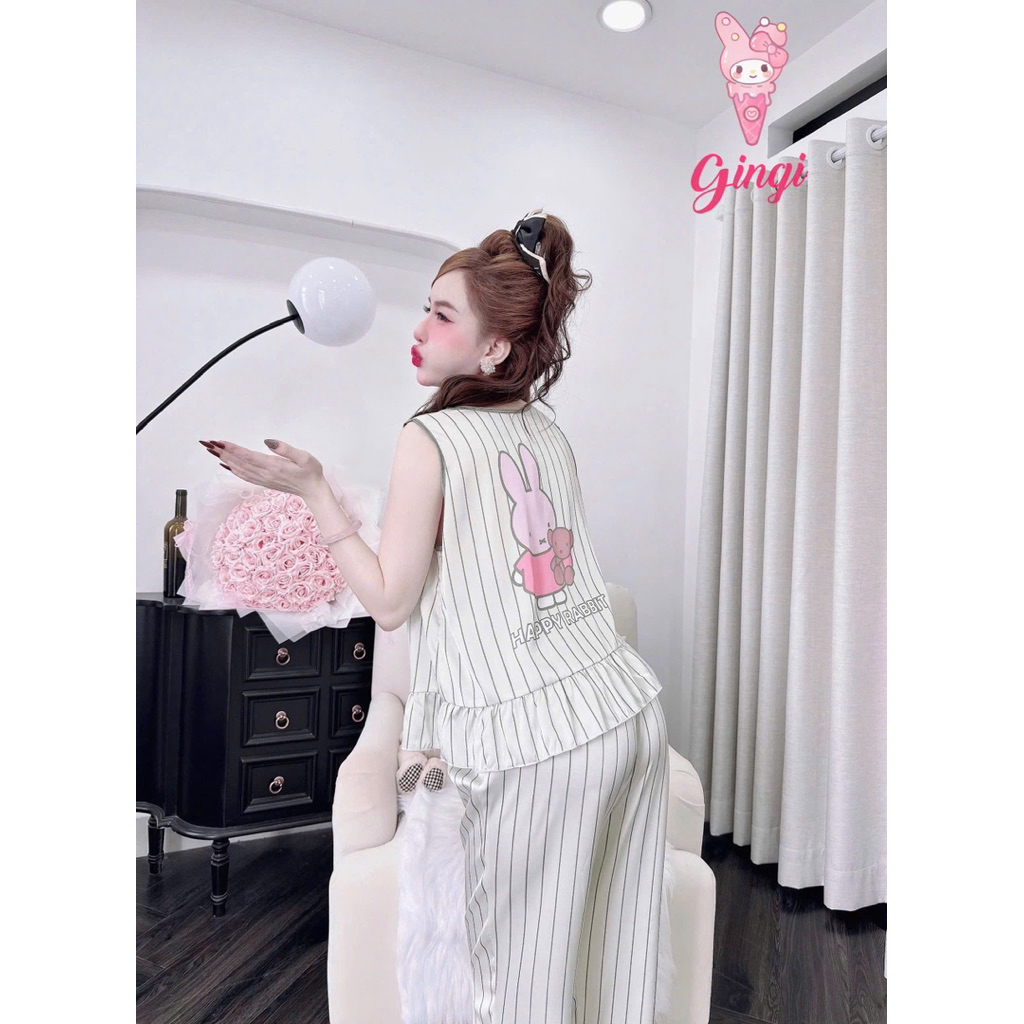 [ 261125 ]Đồ nữ mặc nhà áo Lửng 9 tấc, sát nách 3 nơ lai bèo chất lụa latin