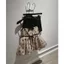 Set bộ đồ nữ hai dây dáng babydoll bo gấu bí chấm bi đính nơ kèm quần short đùi mặc đi chơi HCOM27404
