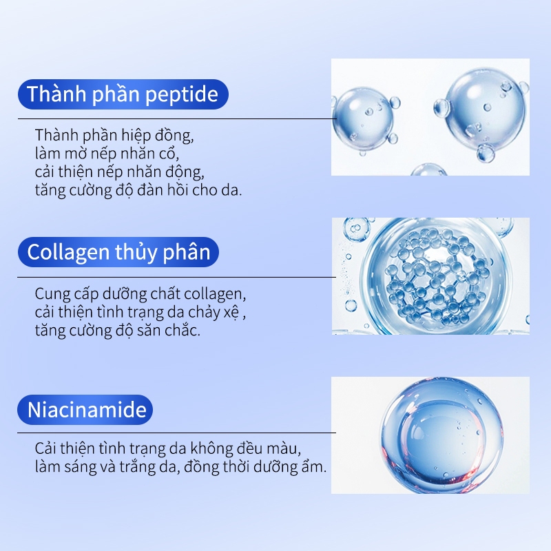 Mặt Nạ Cổ Peptide Collagen 20ml * 10 miếng, Giảm Nếp Nhăn Cổ, Nâng Cơ Săn Chắc, Dưỡng Ẩm Chống Lão Hóa