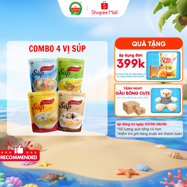Combo 04 Gói Súp Dinh Dưỡng Đủ Vị - Thương Hiệu Cây Thị