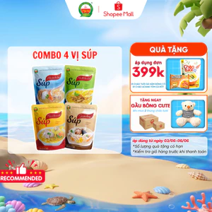 Combo 04 Gói Súp Dinh Dưỡng Đủ Vị - Thương Hiệu Cây Thị
