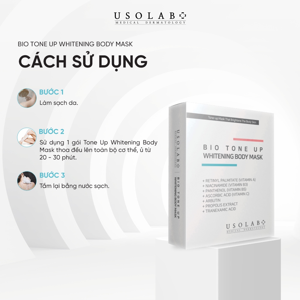 [HÀNG CÔNG TY]  USOLAB Bio Tone Up Body Mask Mặt Nạ Ủ Dưỡng Body Cao Cấp 20g