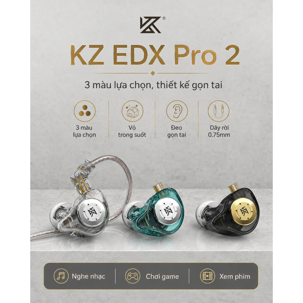 Tai nghe KZ EDX Pro 2 / Pro X / Pro Ultra có Mic IEM Hàng Chính Hãng - QMTECHSTORE | BigBuy360 - bigbuy360.vn