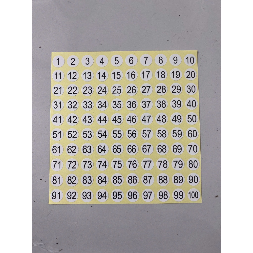 [15 TỜ] Tem Dán Số - Nhãn Decal Tròn 10mm, Chống Thấm Nước, Dùng Cho Hồ Sơ Và Kho Hàng