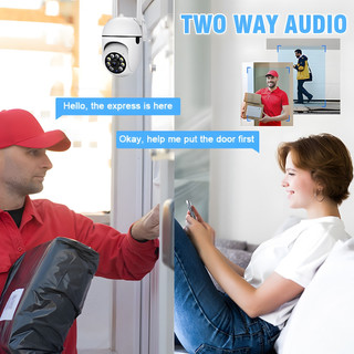 V380 Camera 3MP Wifi liên lạc nội bộ 360 độ 1080P Camera an ninh Màn hình Camera Theo dõi tự động, Chống nước, Nhìn ban