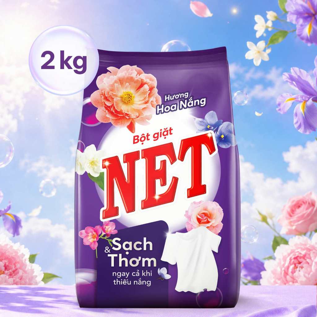 [Chọn loại] Bột giặt NET hương hoa nắng bịch x 2kg