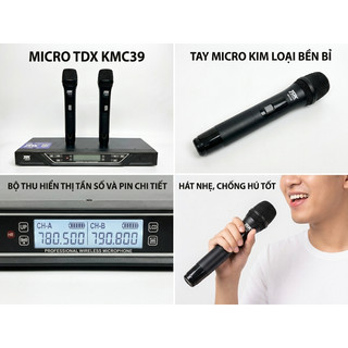 Bộ Micro TDX KMC39, Chống Hú Chống Rít, Míc Hát Nhẹ Hút Âm Tốt, Độ Nhạy Cao, Phù Hợp Với Mọi Giọng Hát, Âm Sáng