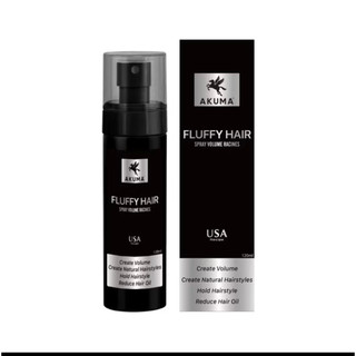 (SALE 7-7) Gôm xịt tạo phồng tóc AKUMA FLUFFY HAIR 120ml, tóc bồng tự nhiên, giữ nếp nhẹ, không bị bết [HÀNG CHÍNH HÃNG]