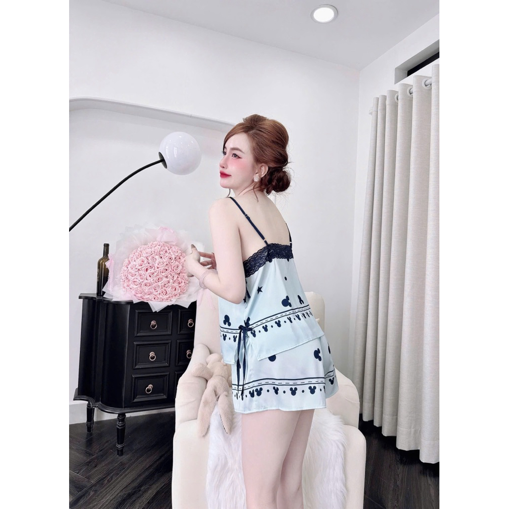 (23032026)Dây đùi viền ren nút bọc vải lụa latin mềm nhẹ mát