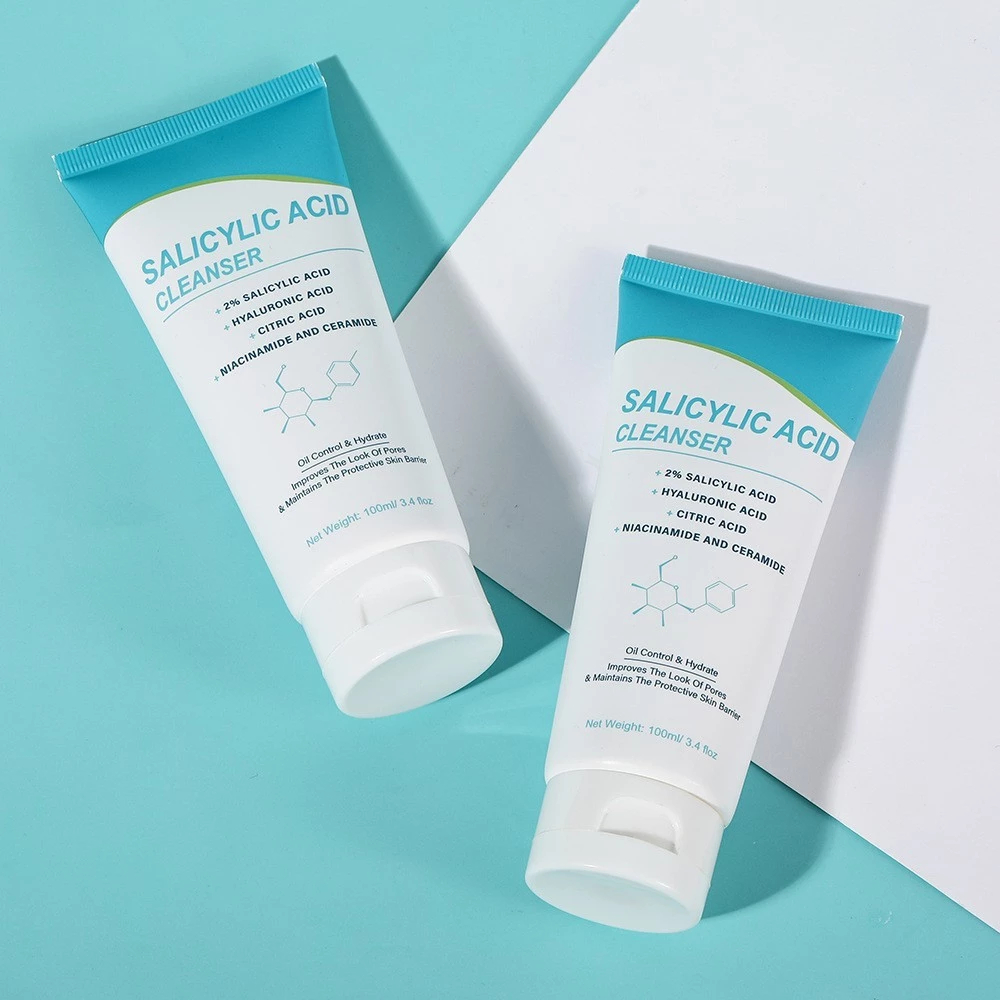 Chất làm sạch axit salicylic axit hyaluronic làm nước mặt rửa cân bằng sửa chữa da dầu da rào cản