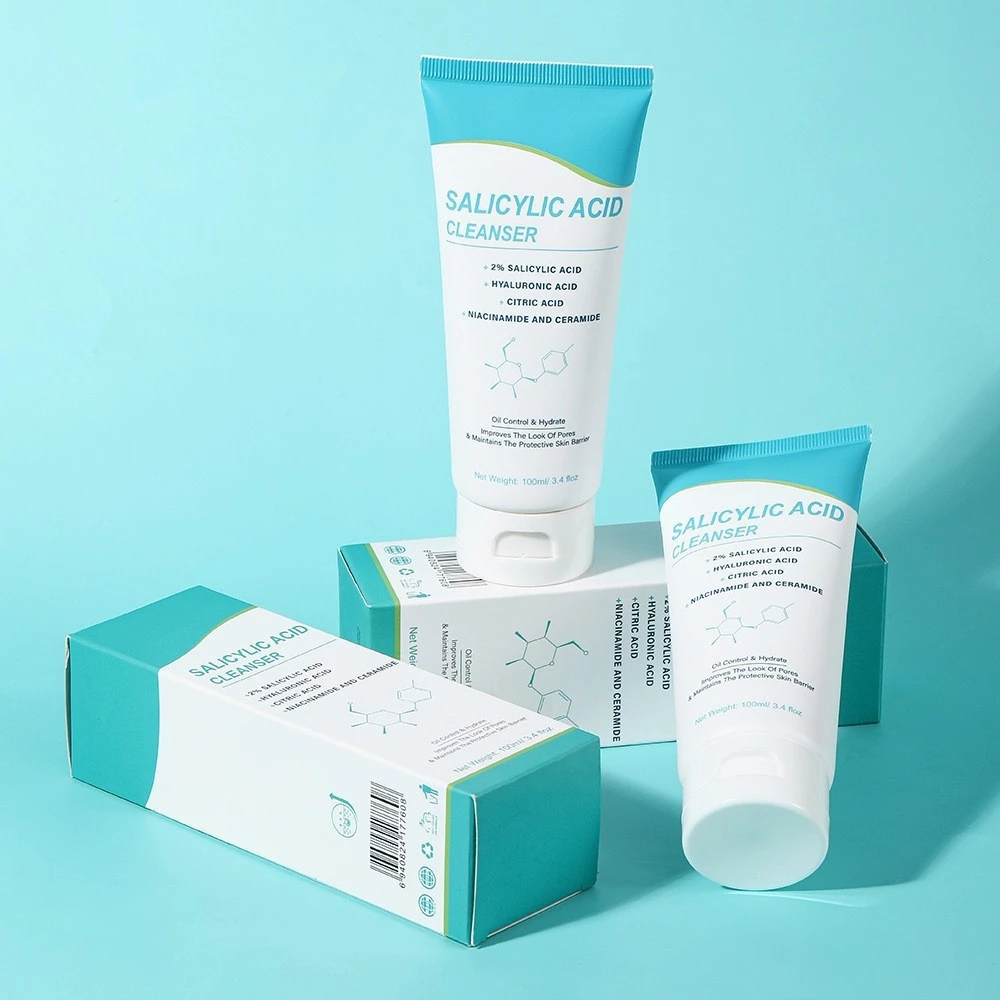Chất làm sạch axit salicylic axit hyaluronic làm nước mặt rửa cân bằng sửa chữa da dầu da rào cản