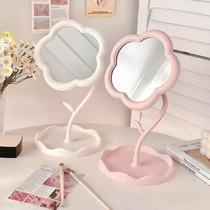 Gương Mini Hình Hoa Xinh Xắn, Gương Trang Điểm Để Bàn Hình Hoa Mini