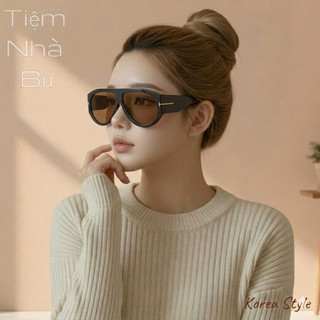 Mắt kính râm unisex nam nữ dáng lớn thời trang T-F