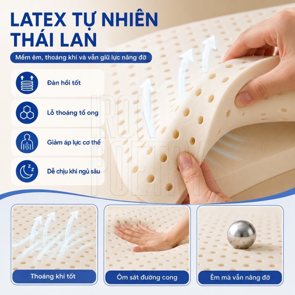 Nệm 2 Mặt Êm Vừa Chắc Vừa Nâng Đỡ Cột Sống Vải Tencel Thoáng Khí Cho Gia Đình
