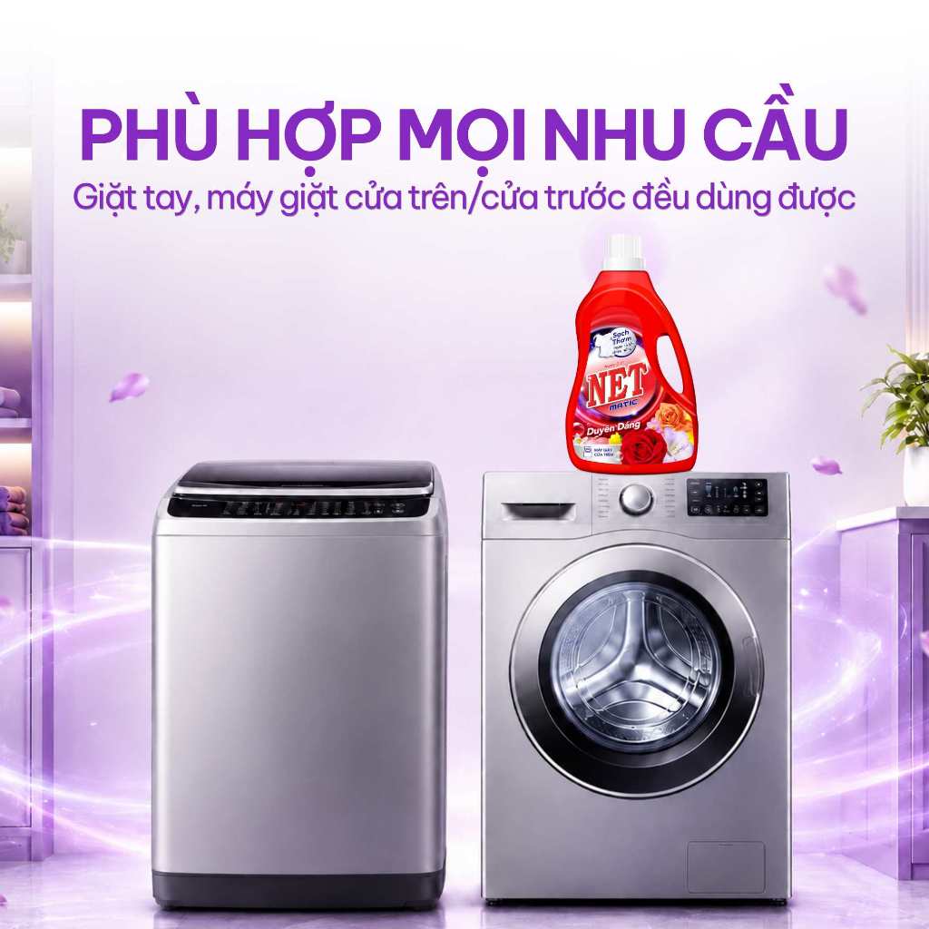 Nước giặt NET Matic chai x 3.3kg