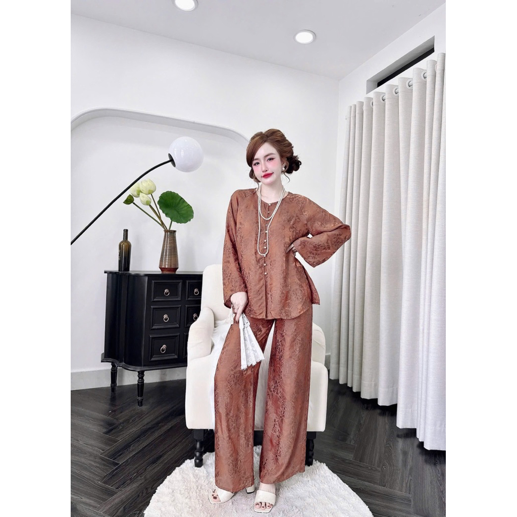 (3/6/2026)Bộ Lam lụa tơ nha xá,hàng lụa đẹp, phom 40-60kg(hình thật)