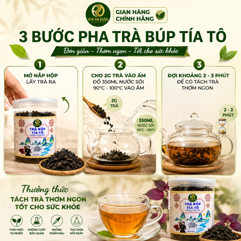 TRÀ BÚP TÍA TÔ AN DƯỢC - TRÀ SAO TÍA TÔ