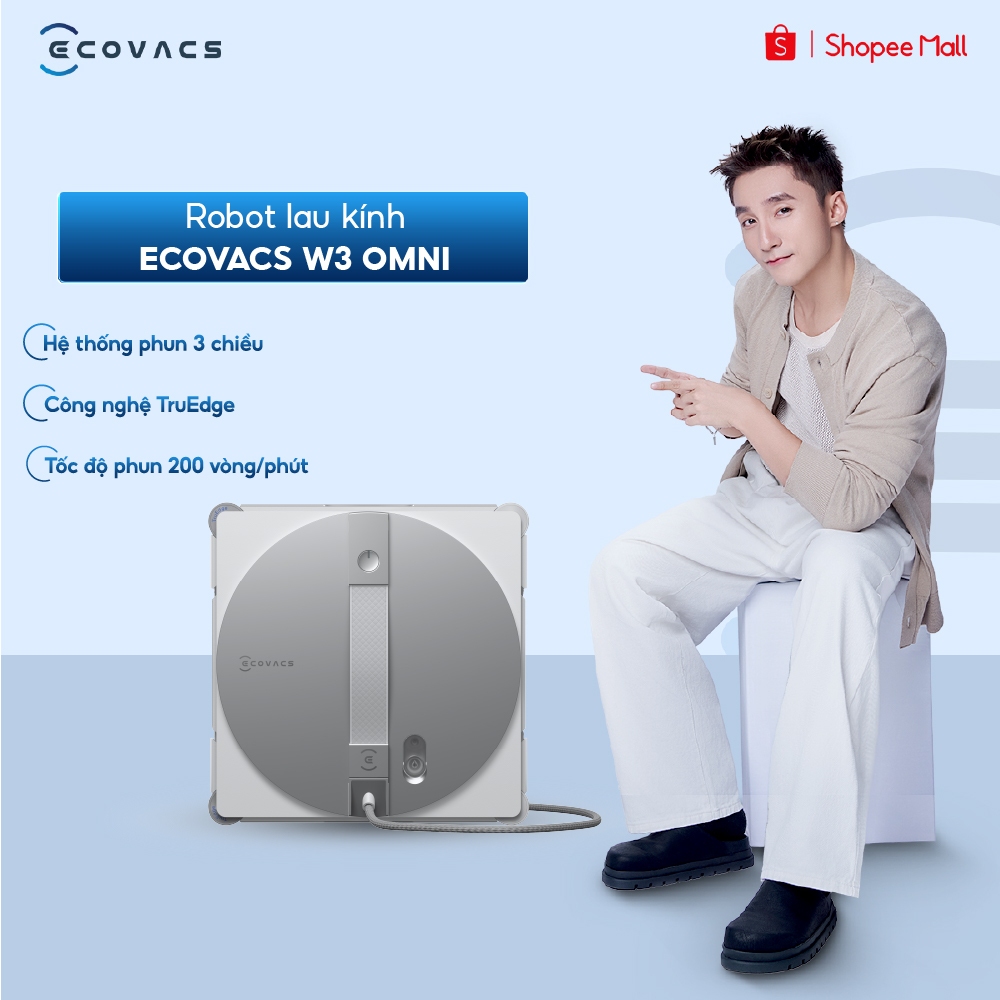 Robot lau kính Ecovacs Winbot W3 Omni