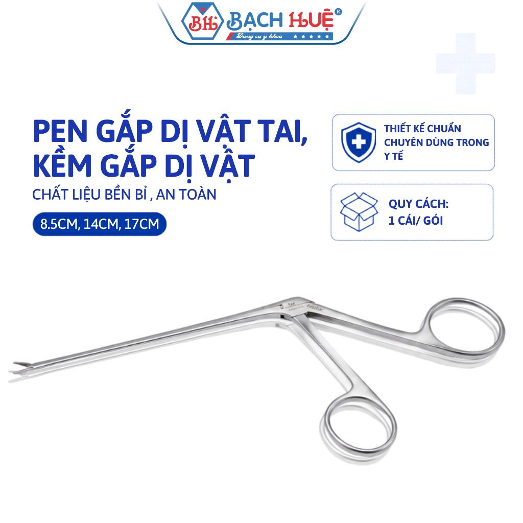 Kềm Gắp Dị Vật Tai Inox Cao Cấp – Pen Gắp Dị Vật Y Tế Chuyên Dụng Đủ Kích Thước 8.5cm / 14cm / 17cm