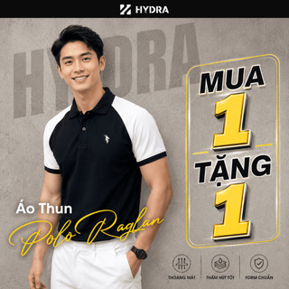 (Mua 2 giảm 50%) Áo Polo Raglan Hydra Vải Dệt Cá Mập