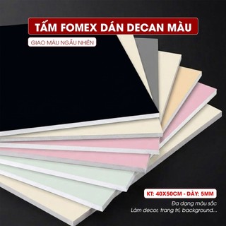 (Combo 2 Tấm) Bìa mô hình Fomex dán decan màu, Tấm Fomex màu kích thước 40x50cm - Fomex dày 5mm