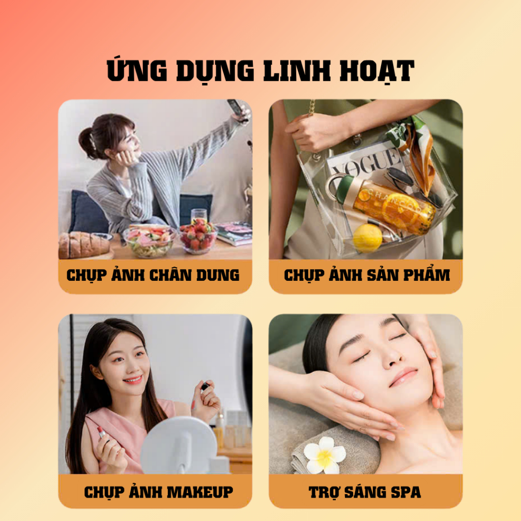 Đèn Spa LED 2 Râu Chỉnh Góc Linh Hoạt - Ánh Sáng Mềm, Soi Rõ Chi Tiết Khi Nối Mi, Phun Xăm, Makeup, Nail
